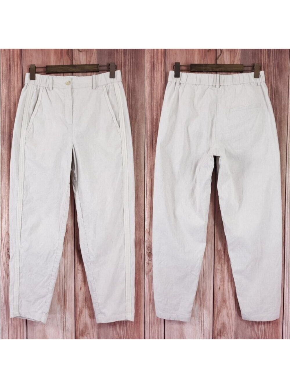 Annette Gortz Womens Size 36 Franz 34110 Linen Blend Pants Trousers White Beige